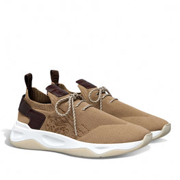 Men S6011 Knit+Lagoon + Scr Embroidery Beige - Beige