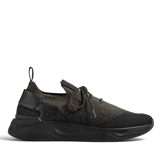 Men S6011 Knit+Lag+Scr Grad Dark Black/Green - Gradiant Dark Black + Green