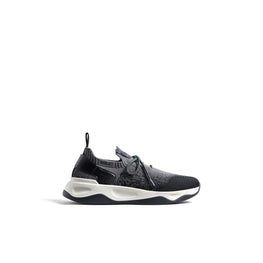 Men S6011 Knit+Lag+Scr Embr Grad Gray+Black - Gradient Grey + Black