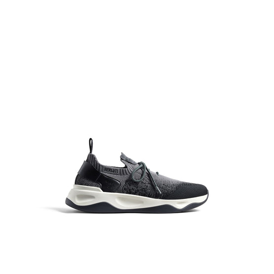 Men S6011 Knit+Lag+Scr Embr Grad Gray+Black - Gradient Grey + Black