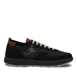 Men S6034 Camoscio + Nylon Scritto + Vn Blac - Black