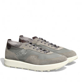 Men S6034 Camoscio + Nylon Scritto + Vn Grey - Grey