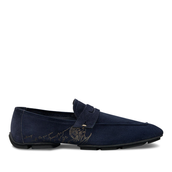 Men S6066 Camoscio Scritto Navy - Navy