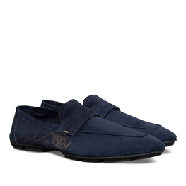 Men S6066 Camoscio Scritto Navy - Navy