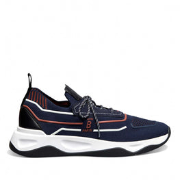 Men S6224 Knit+Lagoon Navy + Rust - Navy + Rust