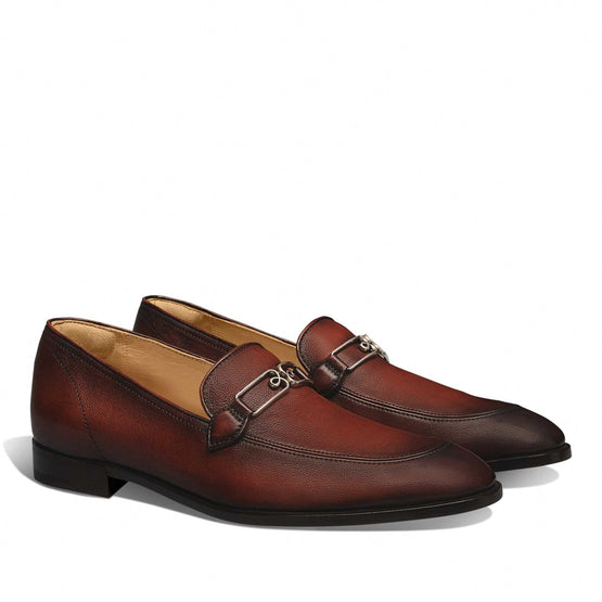 Men S6239 Grained Calf Mattone - Mattone