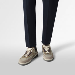 Men S6427 Textile+ Suede + Calf + Lag Taupe - Taupe